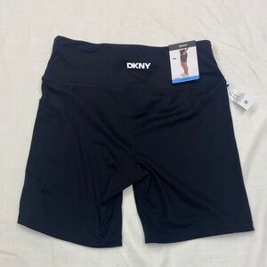 DKNY Women's Sleek Black Bike Shorts